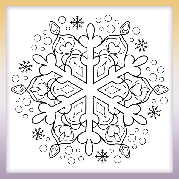 Wintermandala | Online-Malvorlagen für Kinder