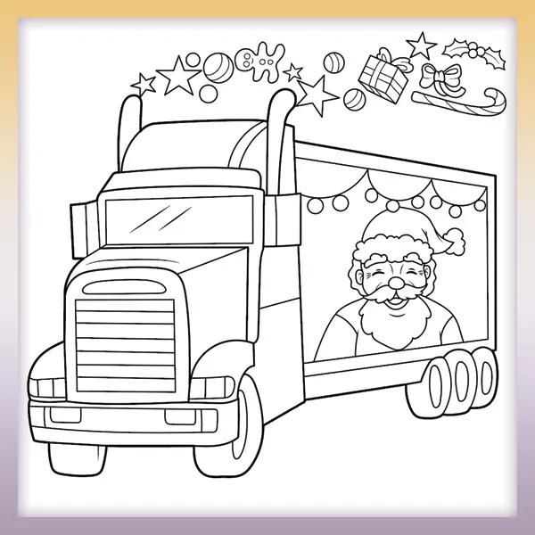 Weihnachtstruck | Online-Malvorlagen für Kinder