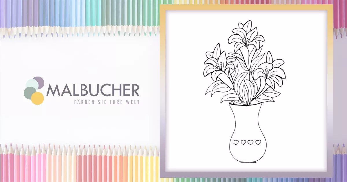 Blumen In Einer Vase – Malbucher.de